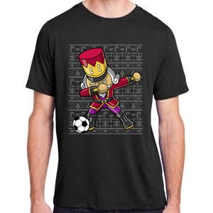 Christmas Dabbing Nutcracker Soccer Player Coach Adult ChromaSoft Performance T-Shirt