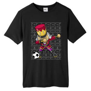 Christmas Dabbing Nutcracker Soccer Player Coach Tall Fusion ChromaSoft Performance T-Shirt