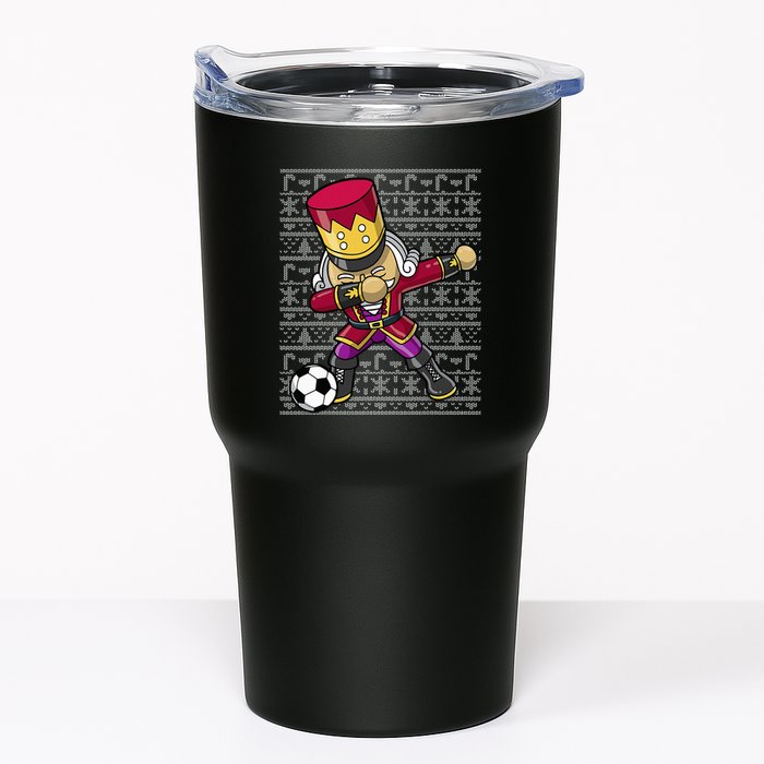 Christmas Dabbing Nutcracker Soccer Player Coach Tumbler