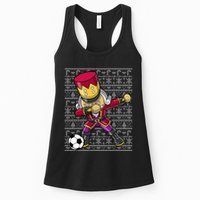 Christmas Dabbing Nutcracker Soccer Player Coach Womens Tank Top