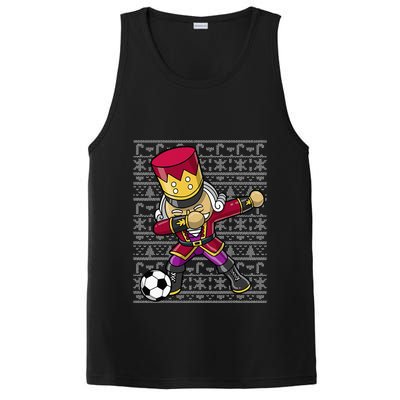 Christmas Dabbing Nutcracker Soccer Player Coach PosiCharge Competitor Tank