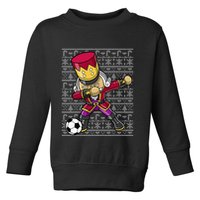 Christmas Dabbing Nutcracker Soccer Player Coach Toddler Sweatshirt