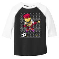 Christmas Dabbing Nutcracker Soccer Player Coach Toddler Fine Jersey T-Shirt