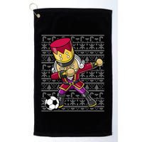 Christmas Dabbing Nutcracker Soccer Player Coach Golf Towel