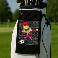 Christmas Dabbing Nutcracker Soccer Player Coach Golf Towel