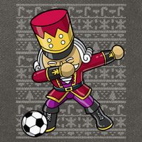 Christmas Dabbing Nutcracker Soccer Player Coach Cotton Canvas Backpack
