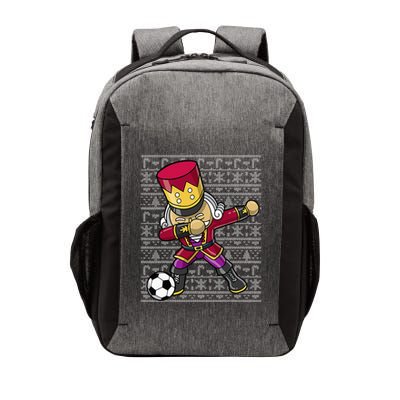 Christmas Dabbing Nutcracker Soccer Player Coach Vector Backpack