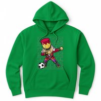 Christmas Dabbing Nutcracker Soccer Player Coach Hoodie