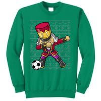 Christmas Dabbing Nutcracker Soccer Player Coach Sweatshirt