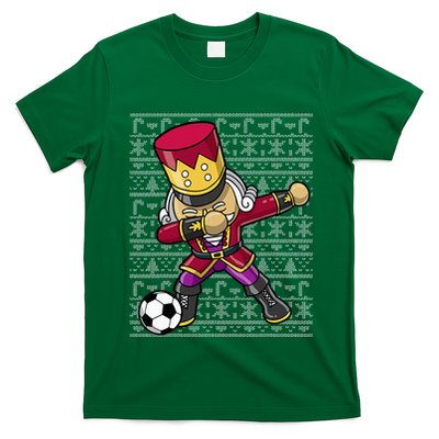 Christmas Dabbing Nutcracker Soccer Player Coach T-Shirt