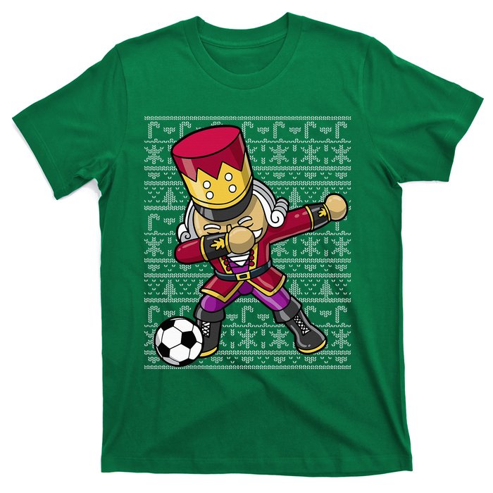 Christmas Dabbing Nutcracker Soccer Player Coach T-Shirt