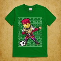 Christmas Dabbing Nutcracker Soccer Player Coach T-Shirt