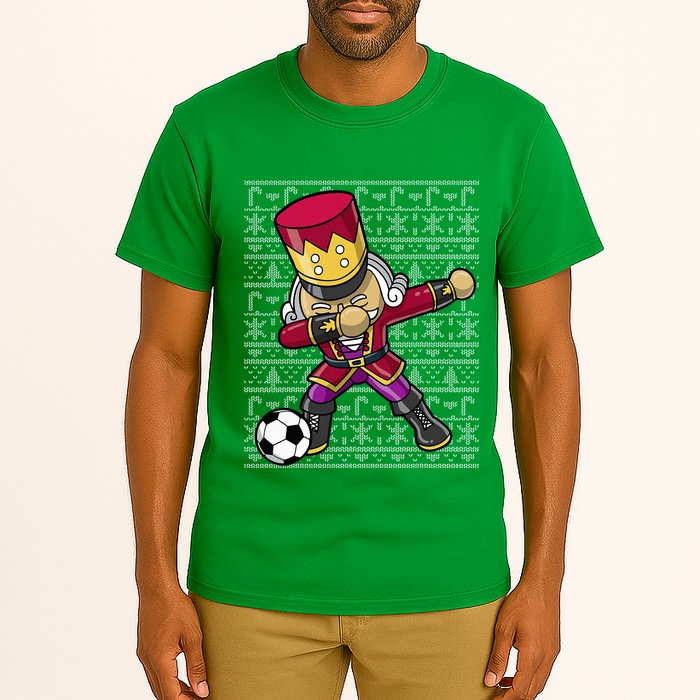 Christmas Dabbing Nutcracker Soccer Player Coach Tall T-Shirt