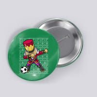 Christmas Dabbing Nutcracker Soccer Player Coach Button