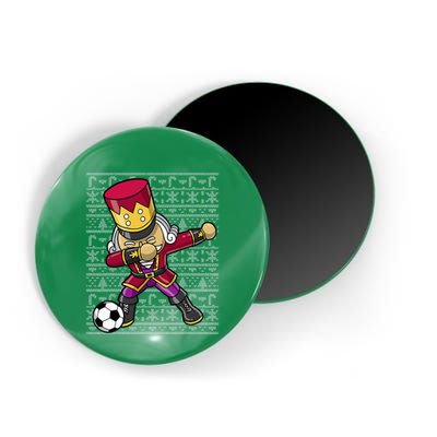 Christmas Dabbing Nutcracker Soccer Player Coach Magnet