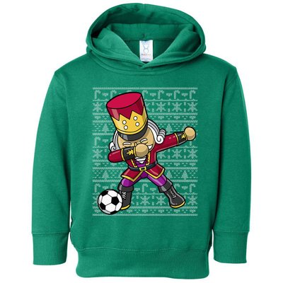 Christmas Dabbing Nutcracker Soccer Player Coach Toddler Hoodie