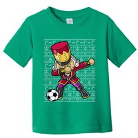 Christmas Dabbing Nutcracker Soccer Player Coach Toddler T-Shirt