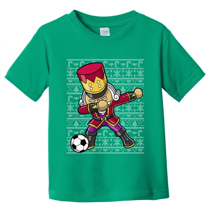 Christmas Dabbing Nutcracker Soccer Player Coach Toddler T-Shirt