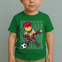 Christmas Dabbing Nutcracker Soccer Player Coach Toddler T-Shirt
