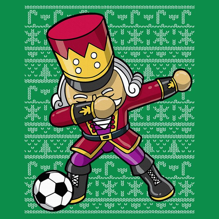 Christmas Dabbing Nutcracker Soccer Player Coach Toddler T-Shirt