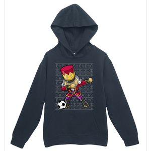 Christmas Dabbing Nutcracker Soccer Player Coach Urban Pullover Hoodie