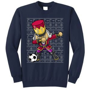 Christmas Dabbing Nutcracker Soccer Player Coach Tall Sweatshirt