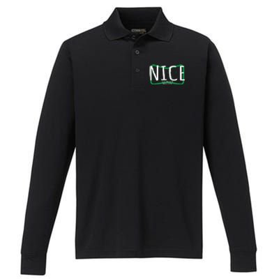 Christmas Design Nice Until Proven Naughty Meaningful Gift Performance Long Sleeve Polo