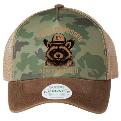Class Dismissed Now Go On Git Last Day Of School Raccoon Legacy Tie Dye Trucker Hat