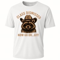 Class Dismissed Now Go On Git Last Day Of School Raccoon Performance Shirt