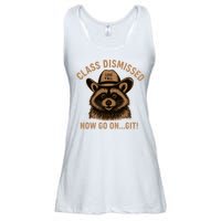 Class Dismissed Now Go On Git Last Day Of School Raccoon Ladies Essential Flowy Tank