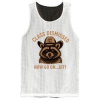 Class Dismissed Now Go On Git Last Day Of School Raccoon Mesh Reversible Basketball Jersey Tank
