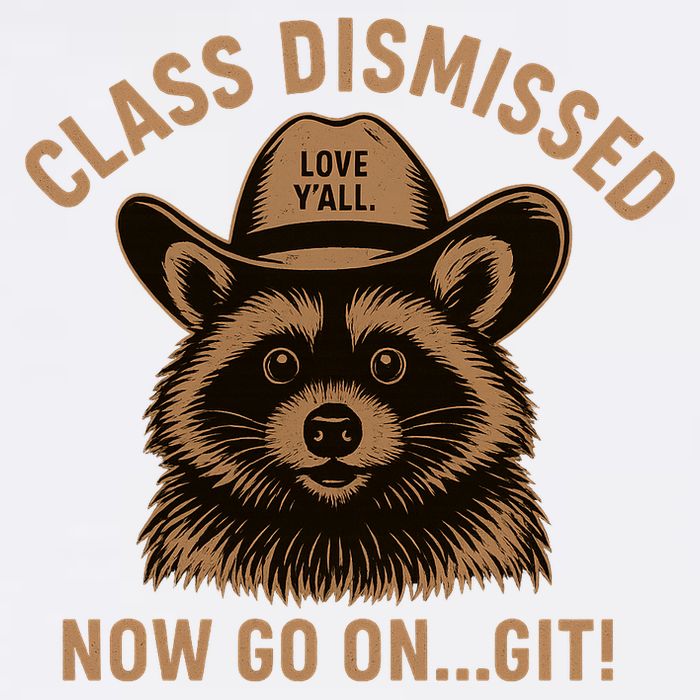 Class Dismissed Now Go On Git Last Day Of School Raccoon Cooling Performance Long Sleeve Crew