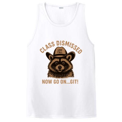 Class Dismissed Now Go On Git Last Day Of School Raccoon PosiCharge Competitor Tank