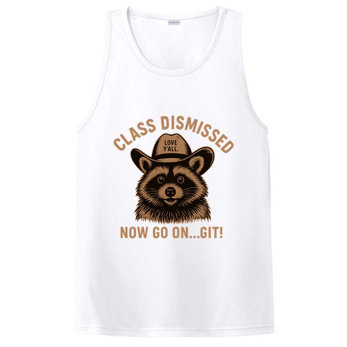 Class Dismissed Now Go On Git Last Day Of School Raccoon PosiCharge Competitor Tank