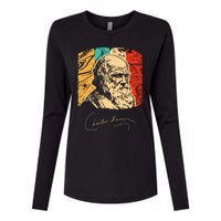 Charles Darwin Naturalist Biologist Scientist Womens Cotton Relaxed Long Sleeve T-Shirt