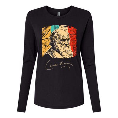 Charles Darwin Naturalist Biologist Scientist Womens Cotton Relaxed Long Sleeve T-Shirt