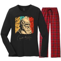 Charles Darwin Naturalist Biologist Scientist Women's Long Sleeve Flannel Pajama Set 