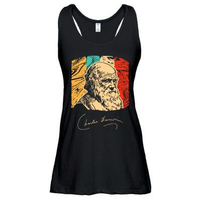 Charles Darwin Naturalist Biologist Scientist Ladies Essential Flowy Tank