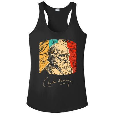 Charles Darwin Naturalist Biologist Scientist Ladies PosiCharge Competitor Racerback Tank