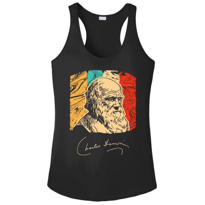 Charles Darwin Naturalist Biologist Scientist Ladies PosiCharge Competitor Racerback Tank