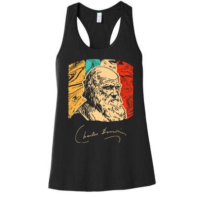 Charles Darwin Naturalist Biologist Scientist Women's Racerback Tank