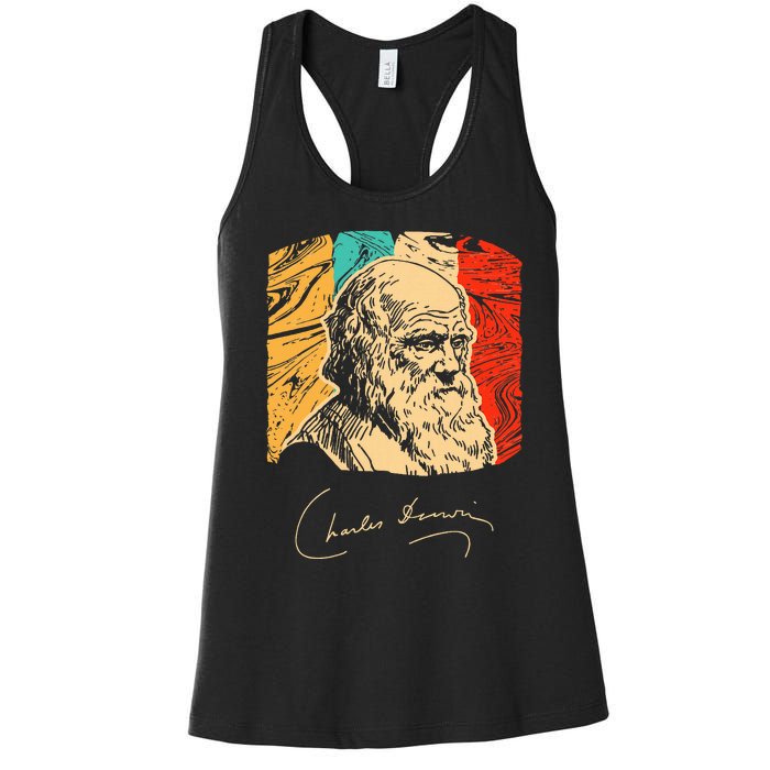 Charles Darwin Naturalist Biologist Scientist Women's Racerback Tank