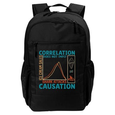Correlation Does Not Imply Causation Shark Attacks Ice Cream Daily Commute Backpack