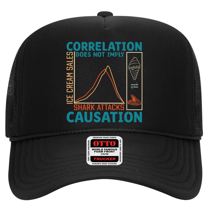 Correlation Does Not Imply Causation Shark Attacks Ice Cream Trucker Hat