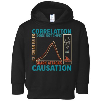 Correlation Does Not Imply Causation Shark Attacks Ice Cream Toddler Hoodie