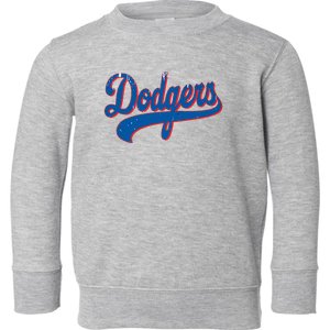 Classic Dodgers Name Personalized Outfits Adorable Toddler Sweatshirt