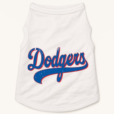 Classic Dodgers Name Personalized Outfits Adorable Doggie Tank