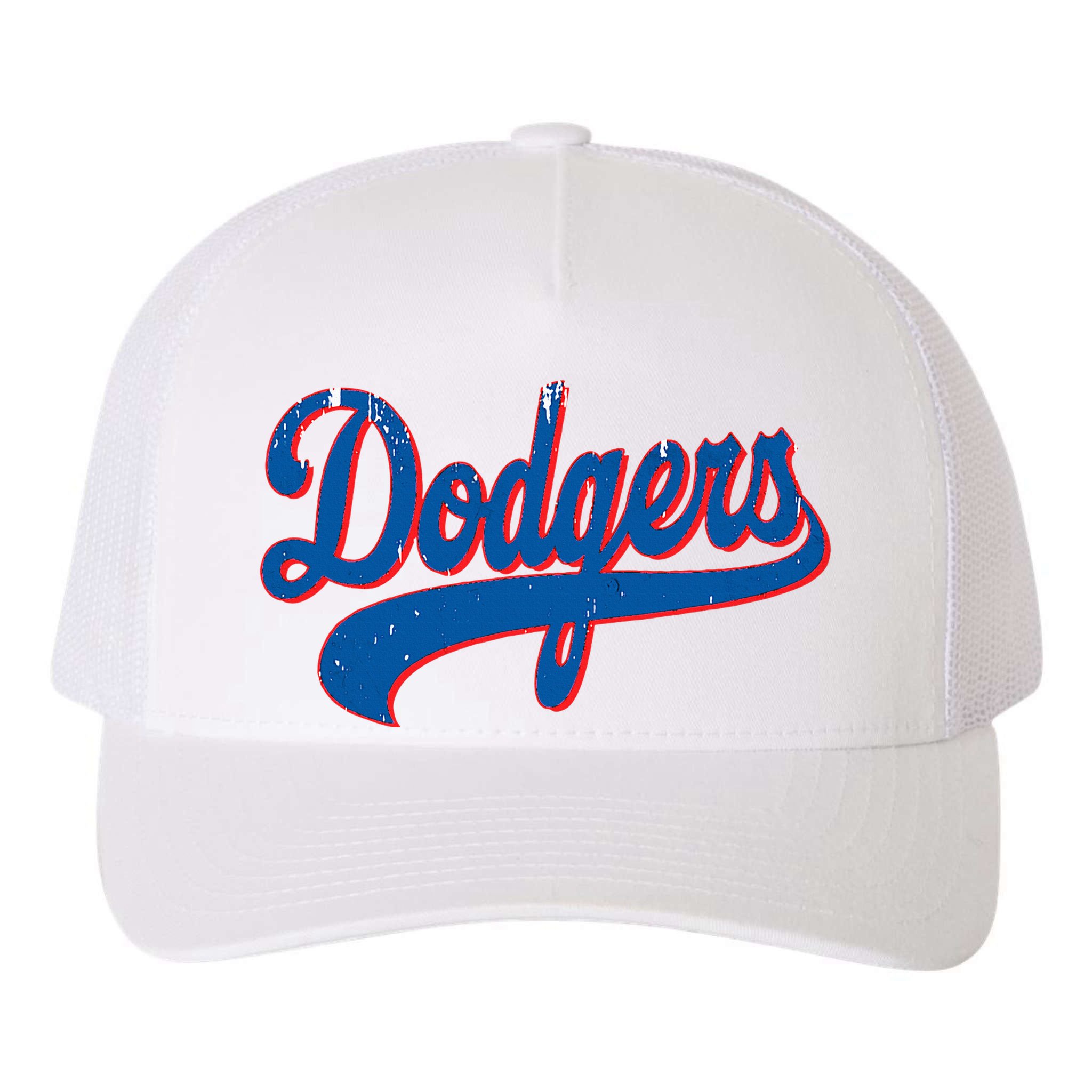 Classic Dodgers Name Personalized Outfits Adorable Yupoong Adult 5-Panel Trucker Hat
