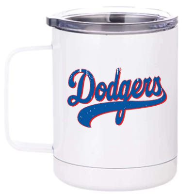 Classic Dodgers Name Personalized Outfits Adorable 12 oz Stainless Steel Tumbler Cup