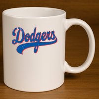 Classic Dodgers Name Personalized Outfits Adorable 11oz C Handle Ceramic Mug